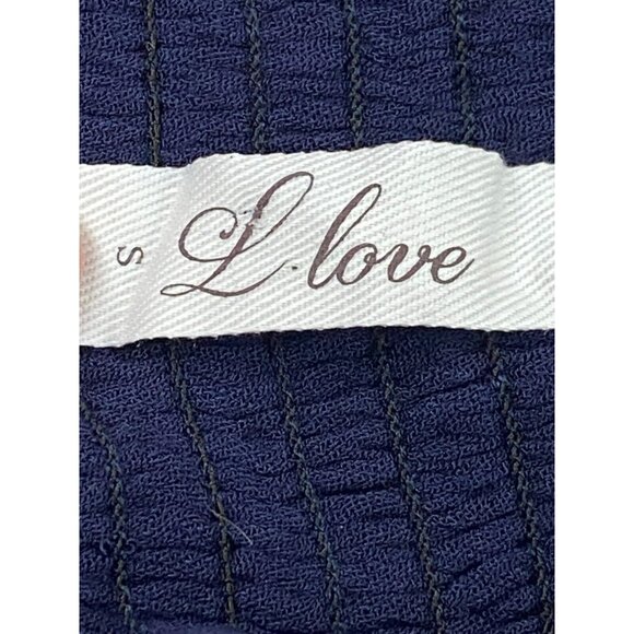 L Love Crochet Sleeveless Small Navy Blue - Picture 5 of 6